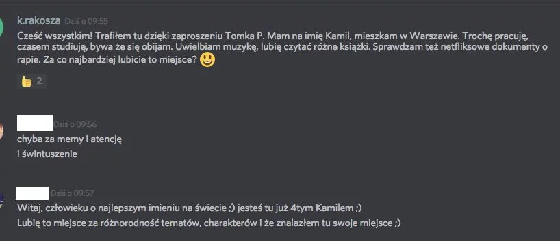 Jak widać, zostałem miło przyjęty przez pozostałych introwertyków.