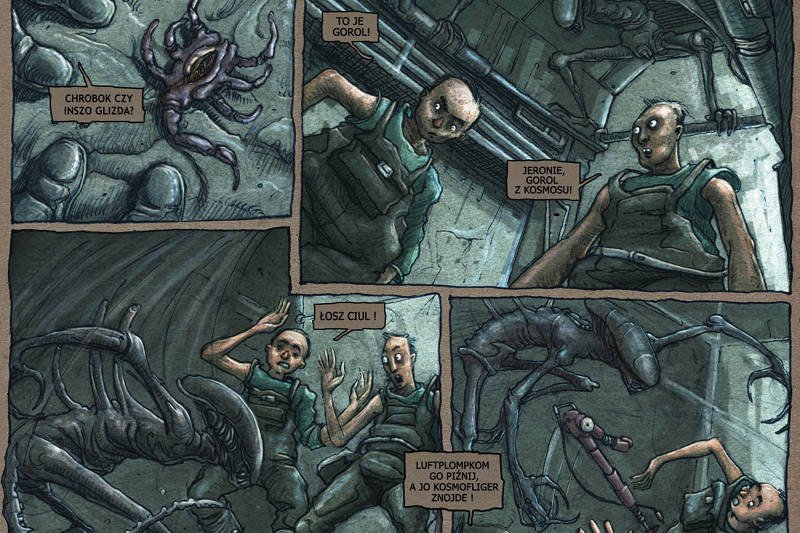 Fragment komiksu "W kosmosie nikt nie usłyszy, jak godosz"