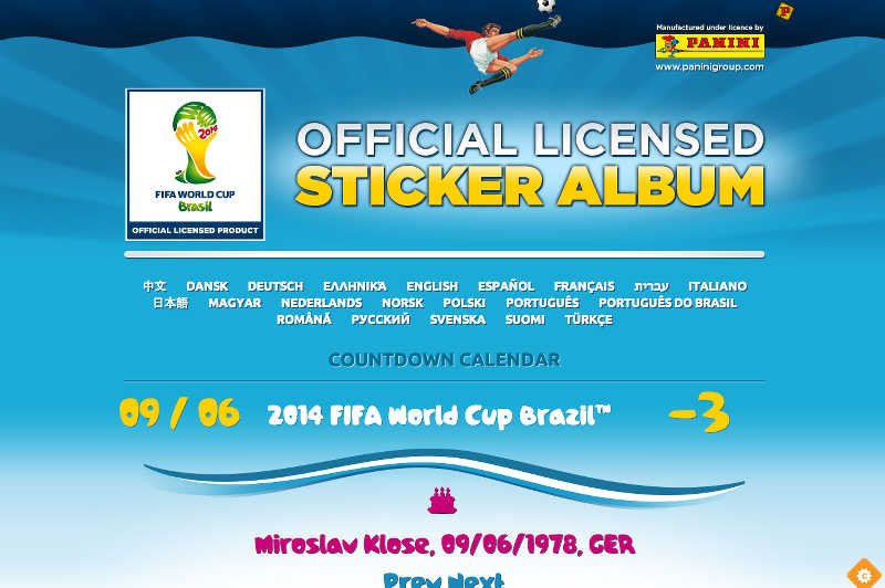 Panini wydaje kultowe kolekcje naklejek z zawodnikami mundialu.