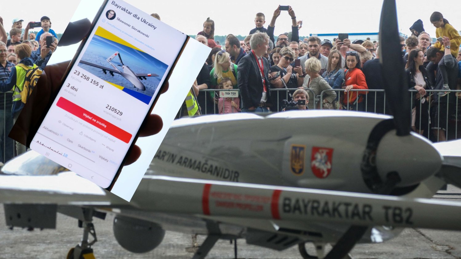 Producent Bayraktara zadeklarował, że dron, na którego zebrano środki w ramach polskiej zbiórki, zostanie przekazany Ukraińcom bezpłatnie.