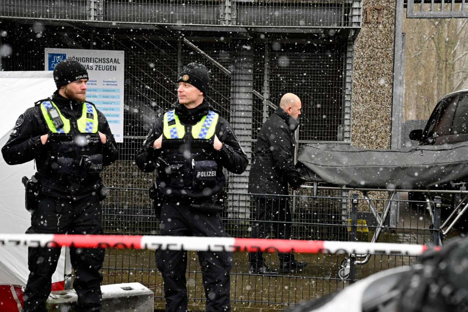 Miejsce strzelaniny w Hamburgu.