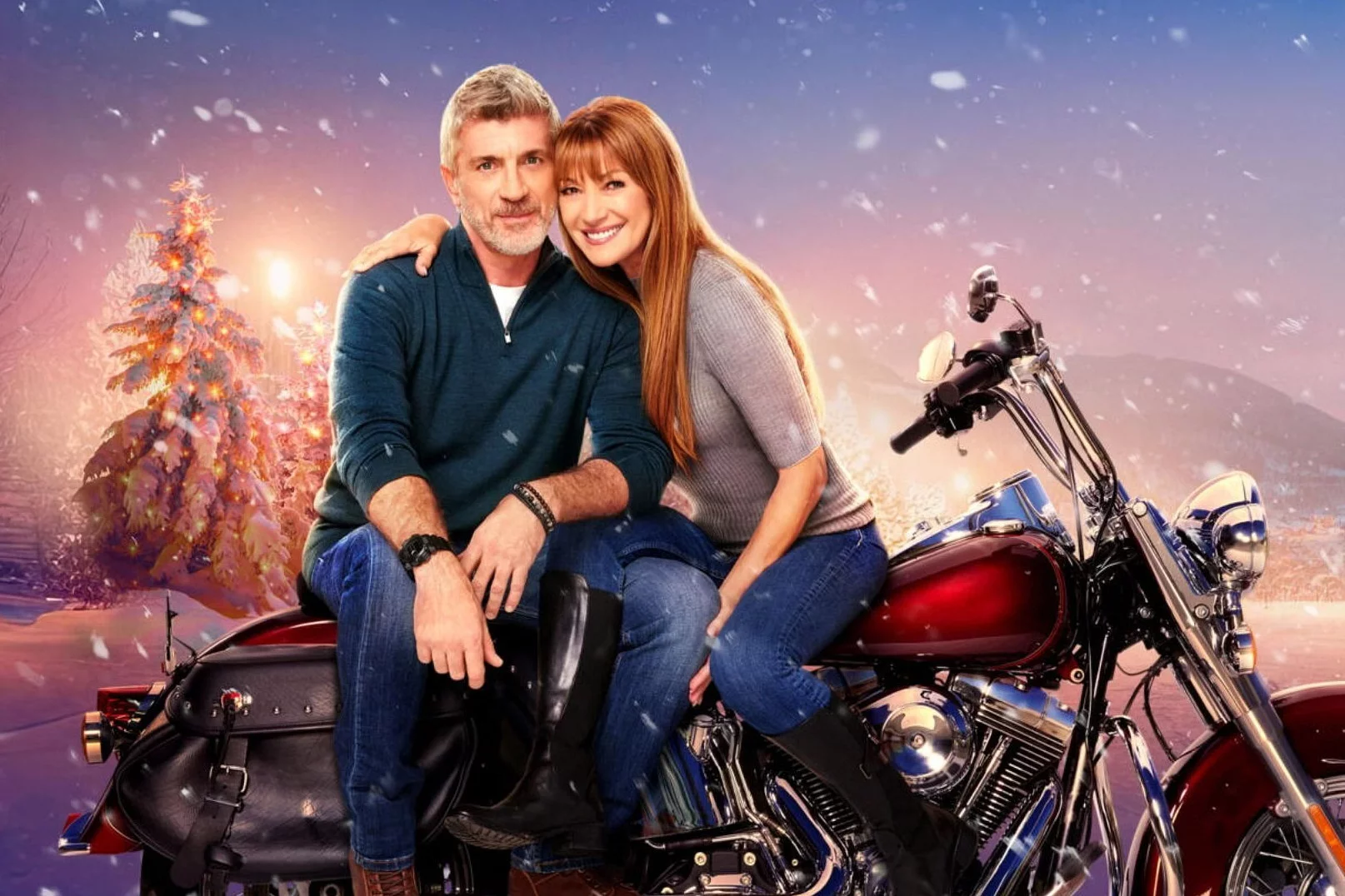 "A Christmas Spark": Jane Seymour i Joe Lando, czyli doktor Quinn i Sully z "Doktor Quinn" Jane Seymour i Joe Lando w "A Christmas Spark"