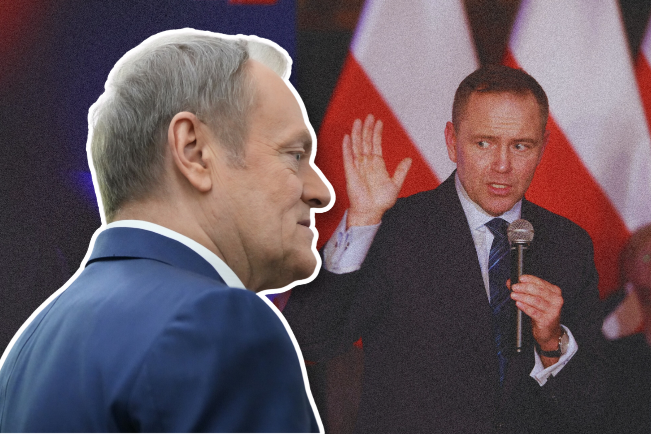 Nawrocki oskarża Europę o wywołanie wojny. Tusk wymownie to skomentował