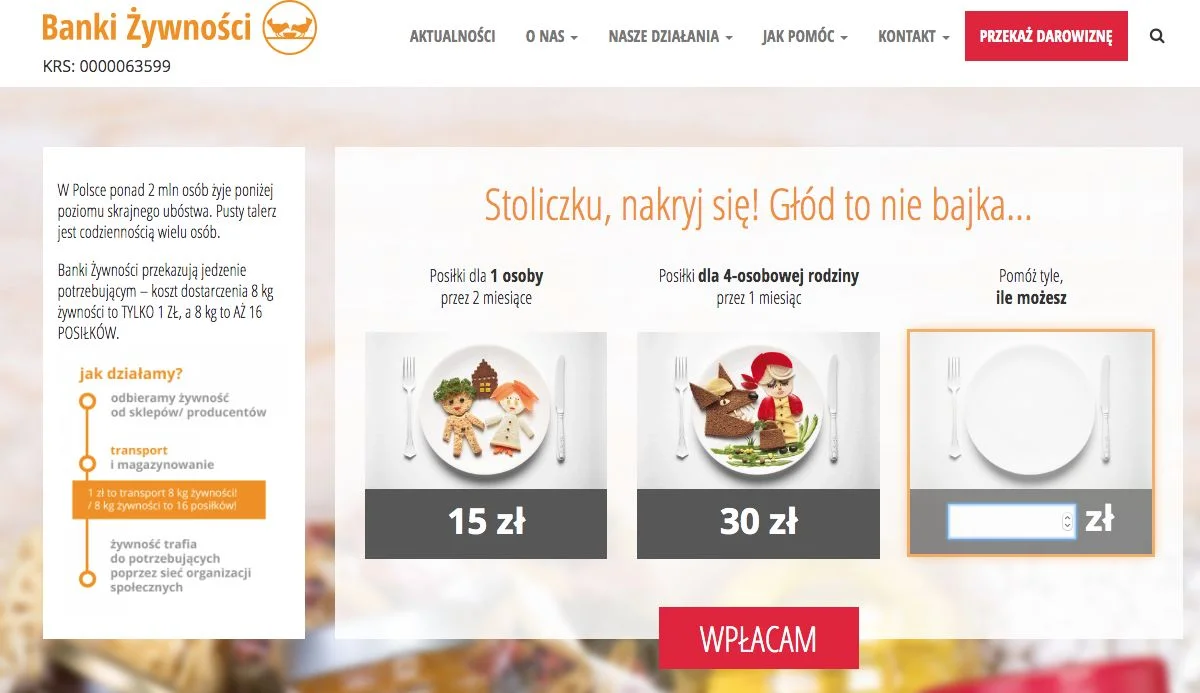 Przed świętami możesz przekazać darowiznę na posiłki.