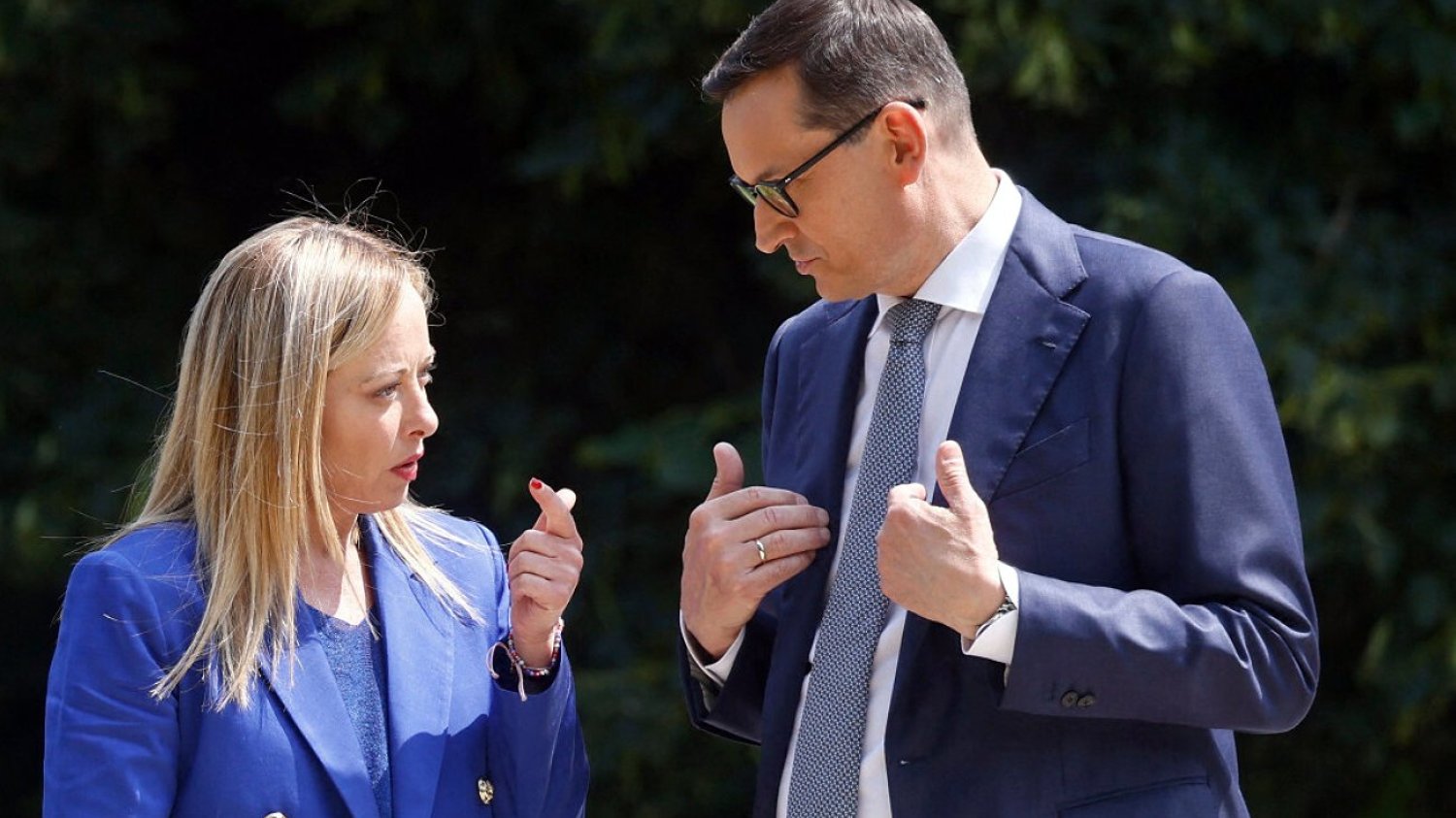 Obca potęga przyznała to otwarcie. Im "bardzo zależy" na utrzymania rządów PiS w Polsce Premier Włoch Giorgia Meloni i premier Polski Mateusz Morawiecki