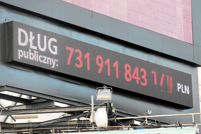 Licznik długu prof. Balcerowicza powróci i będzie pokazywał dług ukryty. Powyższe zdjęcie pochodzi z 2010 roku