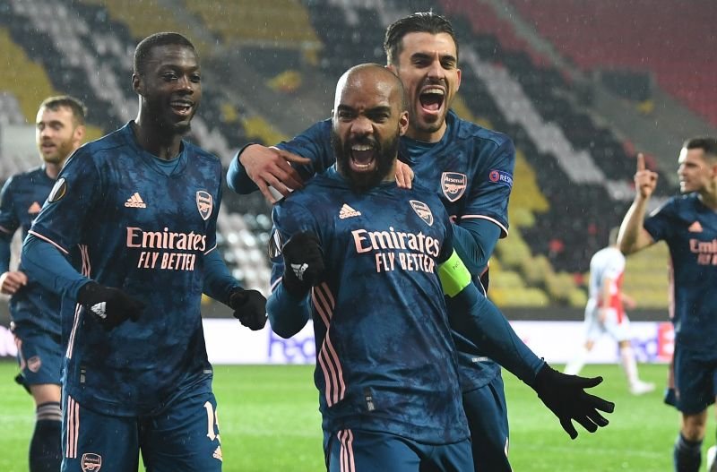 Arsenal Londyn zdeklasował Slavię Praga i jest w półfinale Ligi Europy