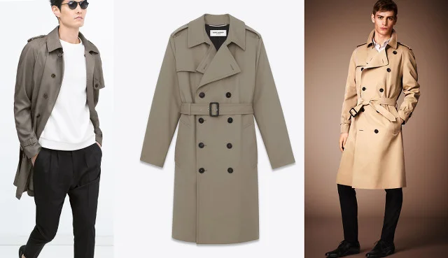 Zara - 499 PLN, Saint Laurent - 1890 EUR, Burberry - 1895 USD.