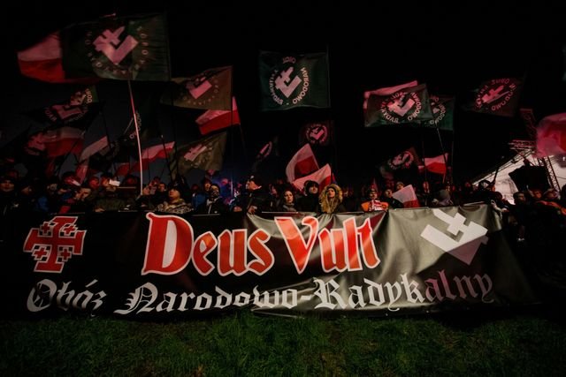 ONR podczas Marszu Niepodległości 11 listopada.