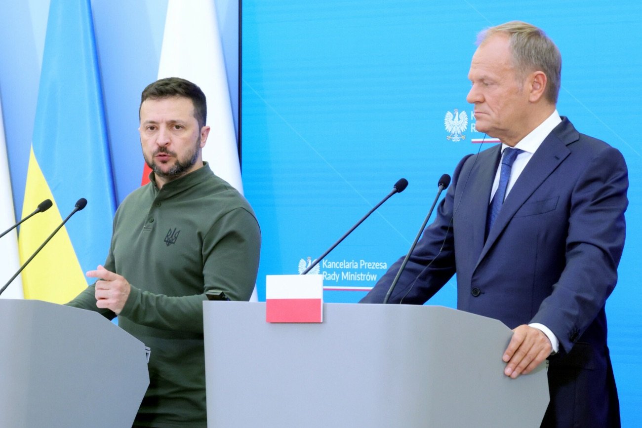 Wołodymyr Zełenski i Donald Tusk
