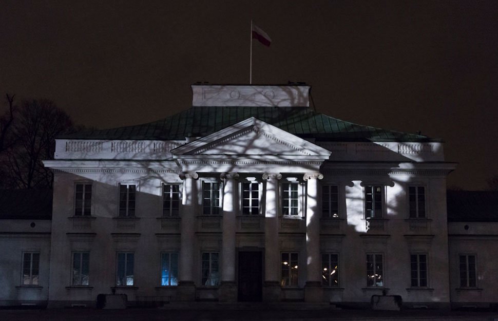 Belweder przy wygaszonym oświetleniu 28 marca 2015 r. Eliza Radzikowska-Białobrzewska/KPRP