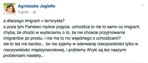 Jeden z racjonalnych komentarzy pod wydarzeniem