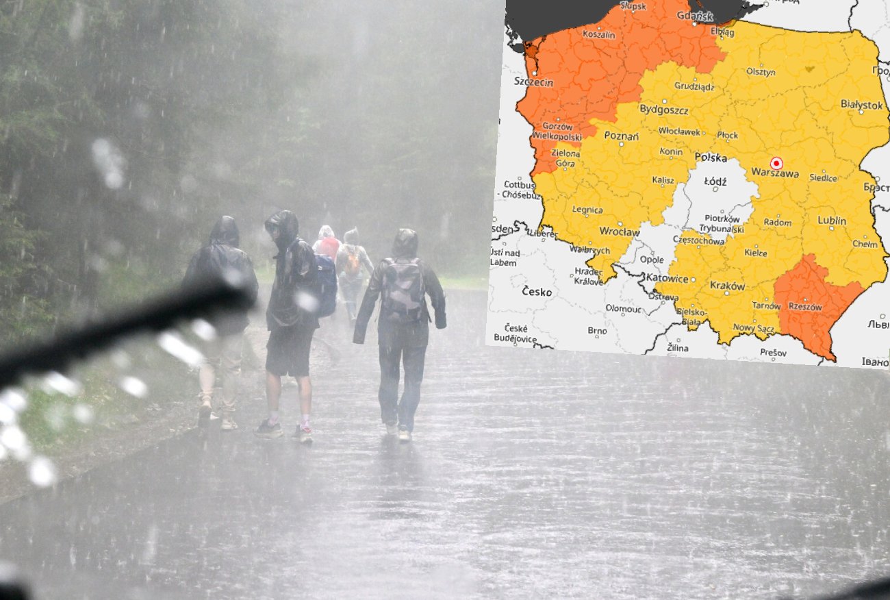 Prognoza pogody. IMGW wydało serię alertów. Idą burze i ulewy.