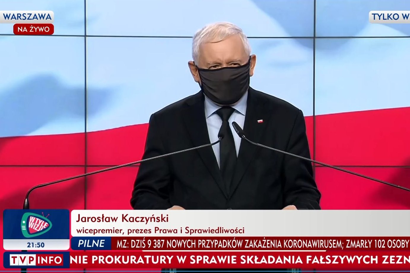 Jarosław Kaczyński ogłosił porozumienie PiS z Partią Republikańską Adama Bielana.