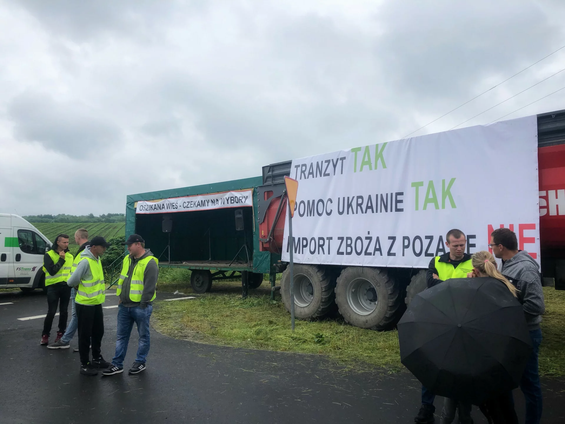 Rolnicy protestują w Medyce już od miesięcy.