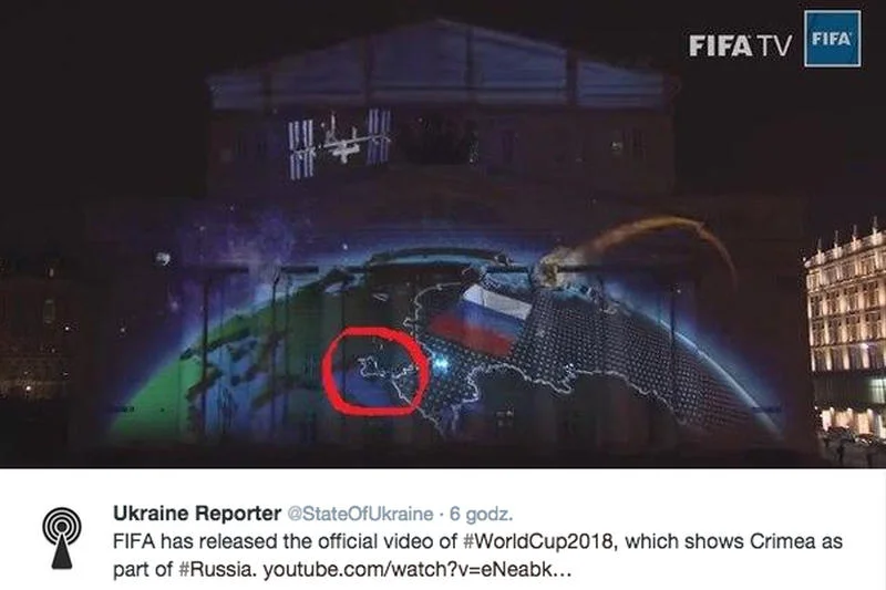 Krym należy do Rosji nawet w filmiku zapowiadającym MŚ 2018. FIFA przeprasza za "pomyłkę"