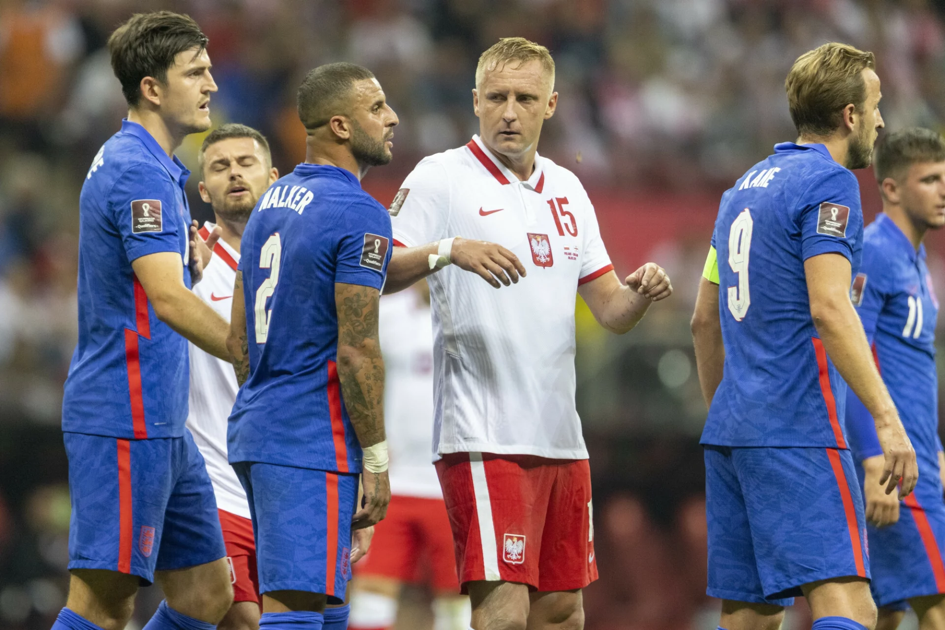 Kamil Glik kontra Kyle Walker podczas wrześniowego meczu Polska - Anglia