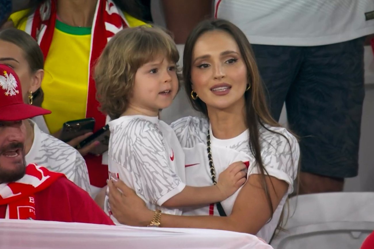 Marina z Liamem na trybunach w Katarze. Wspierają Szczęsnego [ZDJĘCIE]