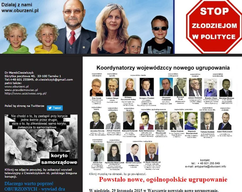 Marek Ciesielczyk jest jedną z najbardziej medialnych postaci Oburzonych.