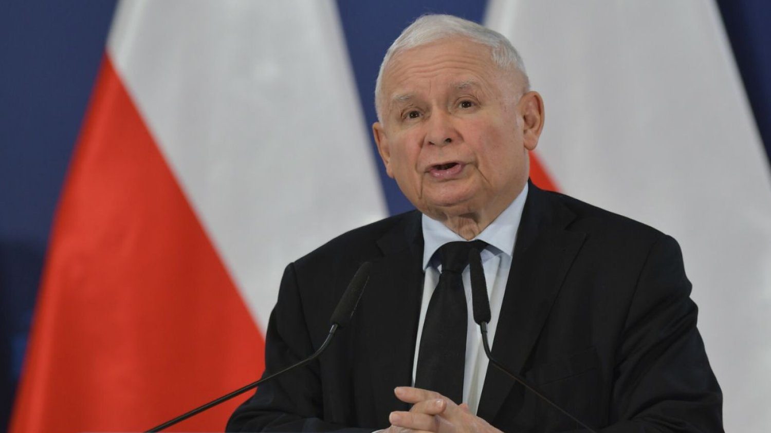 Jarosław Kaczyński na spotkaniu z wyborcami w Nowym Targu.