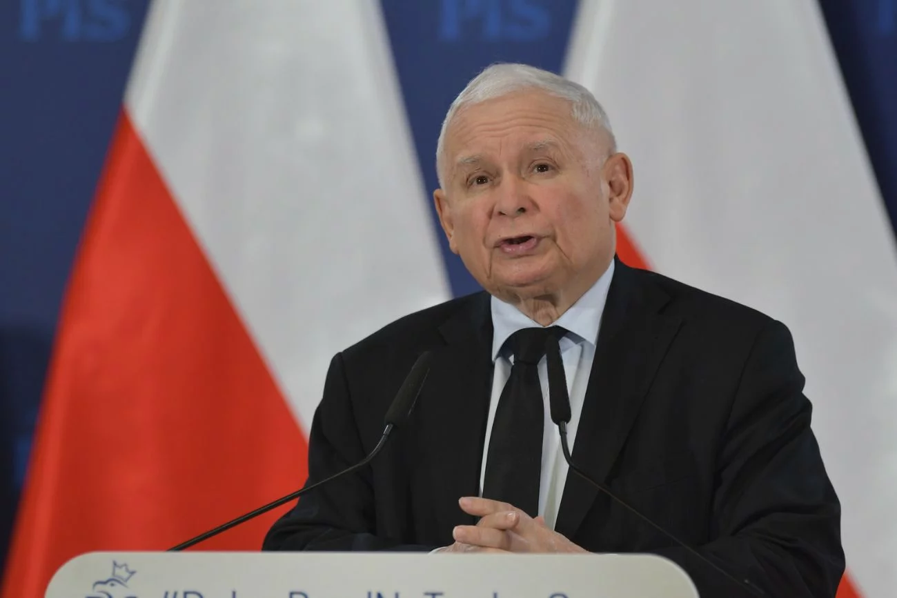 Jarosław Kaczyński na spotkaniu z wyborcami w Nowym Targu.