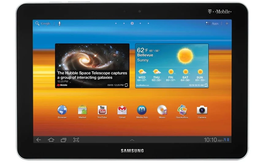 Obiekt oskarżenia. Samsung Galaxy Tab 10.1, imitujący rzekomo pierwszy model iPada.