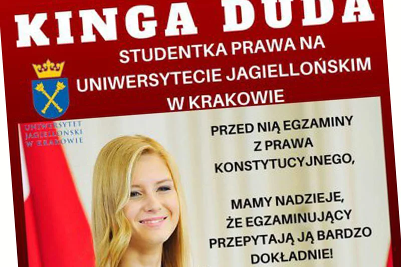 Internet kpi z Kingi Dudy za błędy popełniane przez jej ojca, prezydenta Andrzeja Dudę.