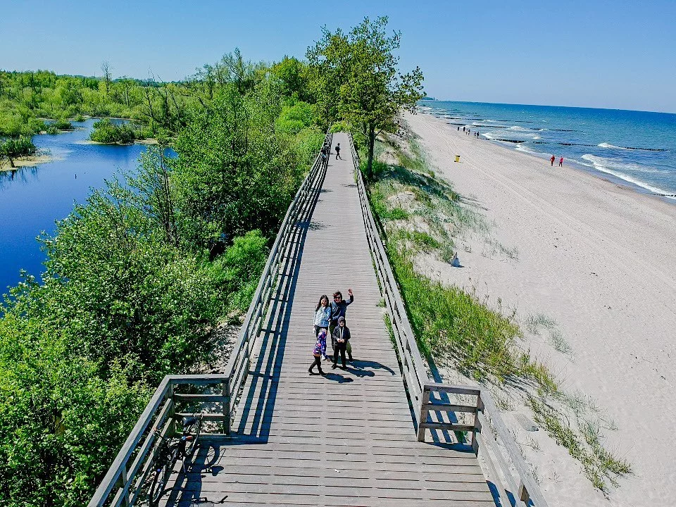 Plaża w Kołobrzegu na wysokości Ekoparku Wschodniego.