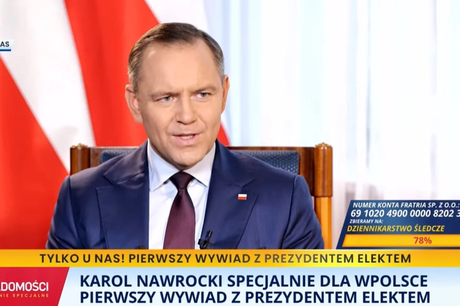 Nawrocki w pierwszym wywiadzie po wygranej. Tak mówi o współpracy z Tuskiem