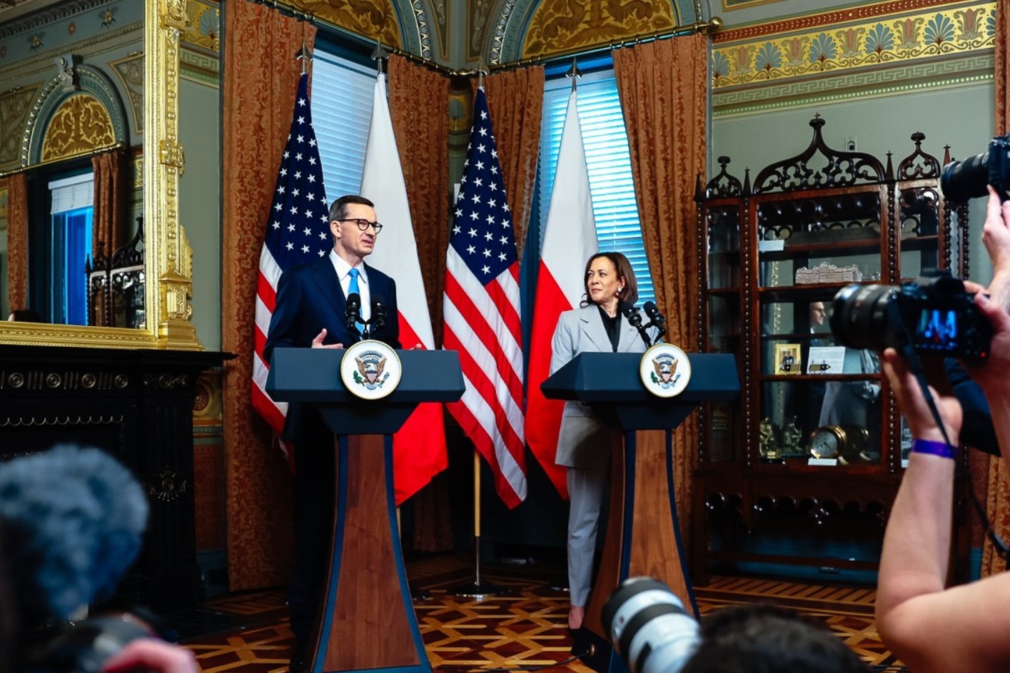 Spotkanie Mateusza Morawieckiego i Kamali Harris.