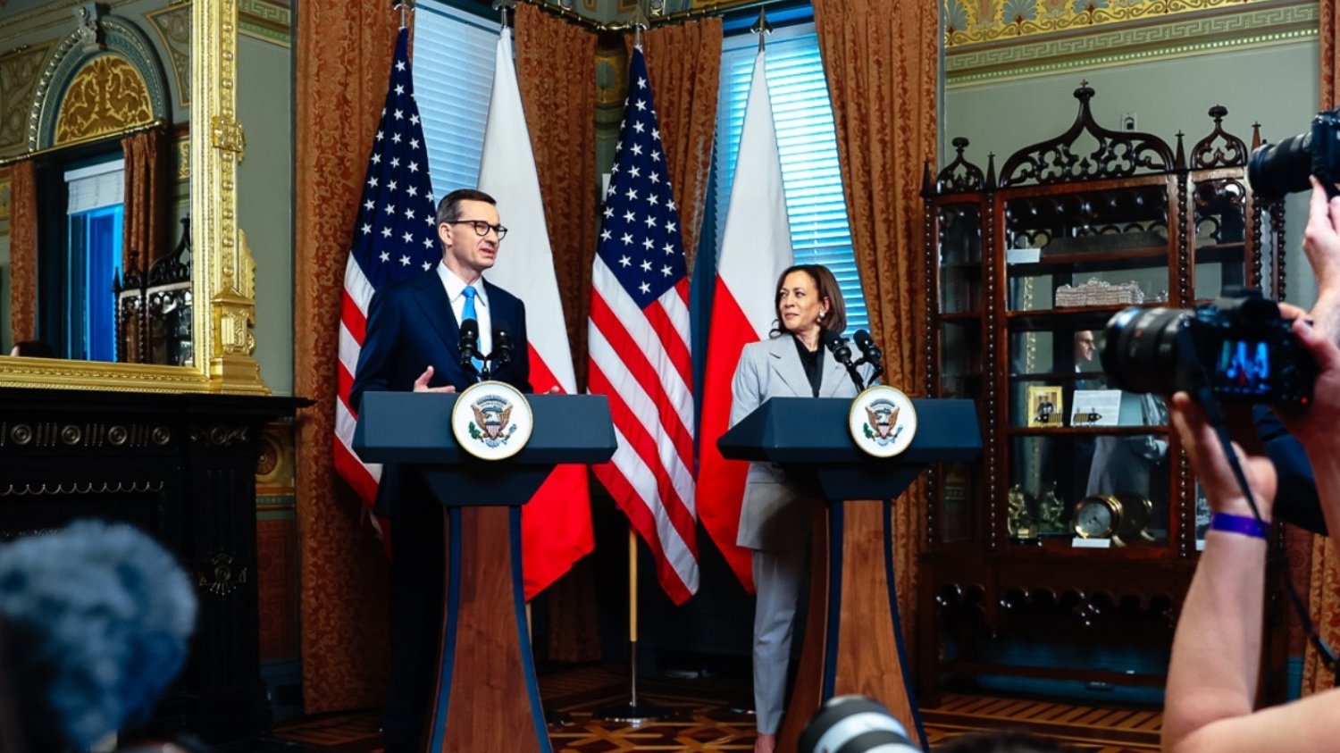 Spotkanie Mateusza Morawieckiego i Kamali Harris.