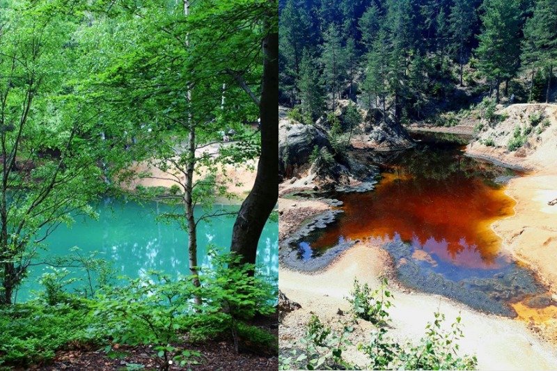 Takie kolory wody są w Polsce rzadkością. Co ciekawsze - są całkowicie naturalne