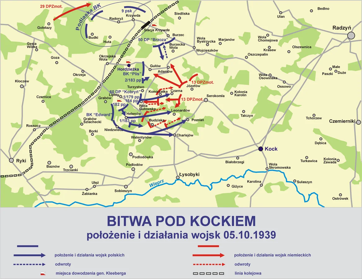 Bitwa pod Kockiem (2-5 X 1939) - końcowa faza walk.
