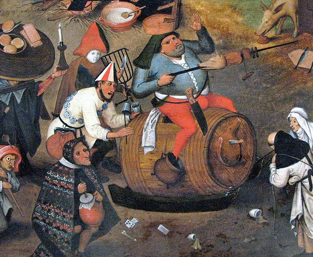 Piotr Bruegel Starszy, Walka postu z karnawałem (fragment), 1559, Kunsthistorisches Museum w Wiedniu