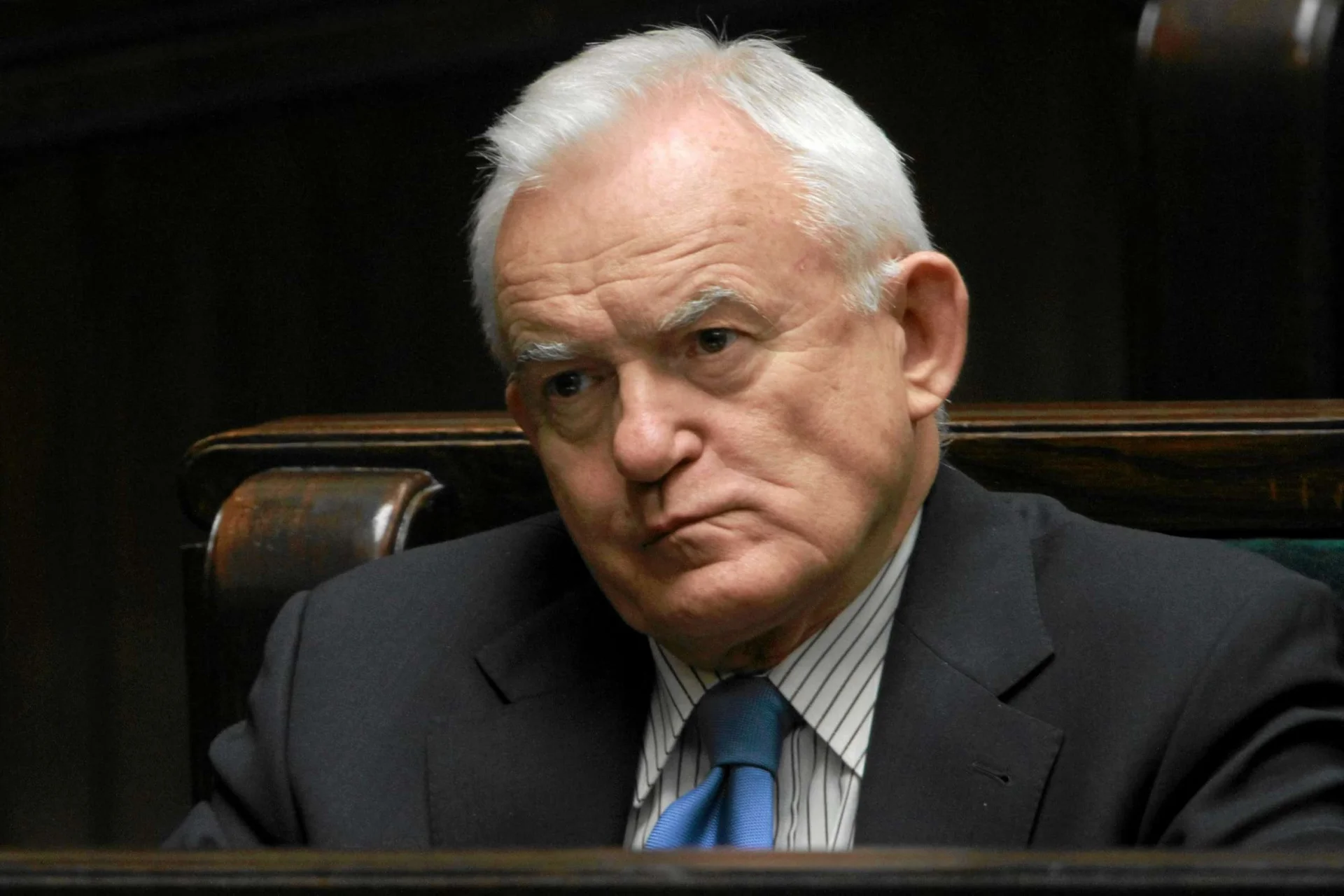 Szef SLD Leszek Miller w Sejmie.