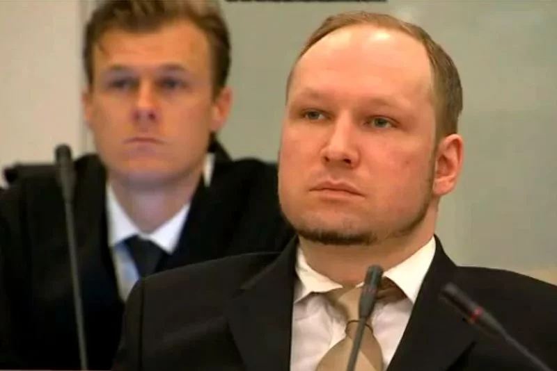 Anders Breivik podczas procesu