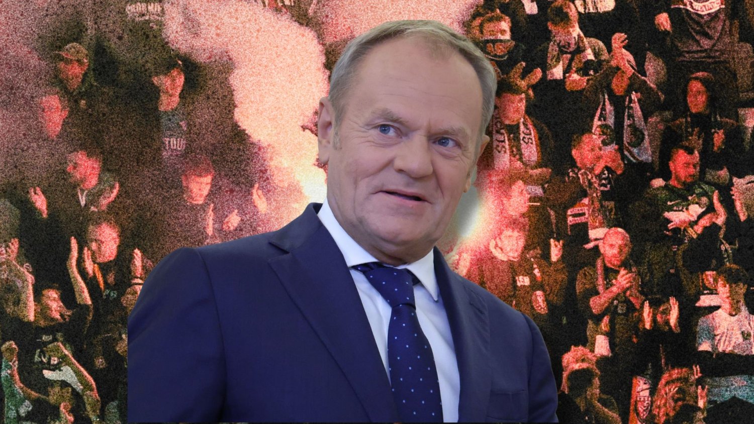 "Mam słabość do tego hasła". Tusk z ironią o wyczynach pseudokibiców na Litwie