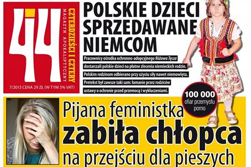 Satyryczna okładka kwartalnika "Czterdzieści i cztery"