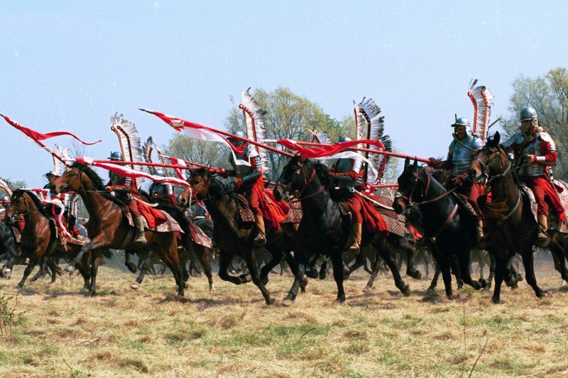 Atak husarii. Na planie filmu "Ogniem i mieczem".