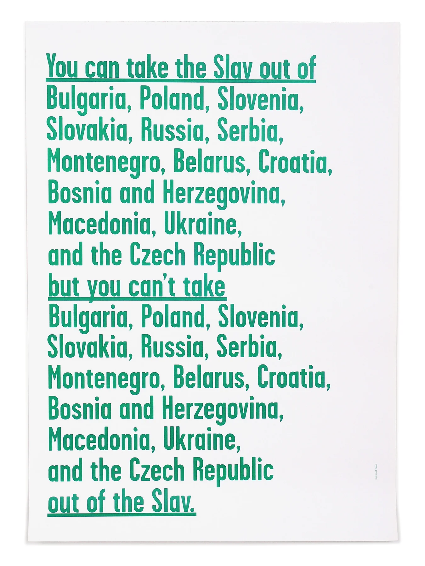SLAVS AND TATARS, Slavs, 2012, sitodruk