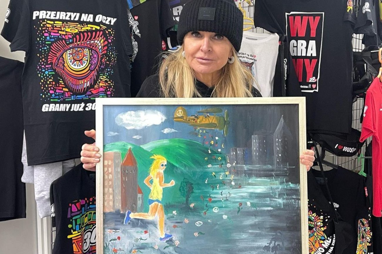 Monika Olejnik wystawiła na licytację WOŚP obraz namalowany specjalnie dla niej.