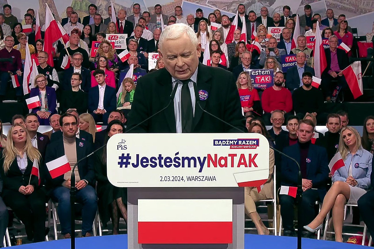 Prezes PiS Jarosław Kaczyński w Szeligach atakował obecną władzę.