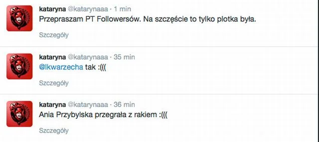 Anna Przybylska nie żyje - taką informacje podała m.in. Kataryna na swoim Twitterze