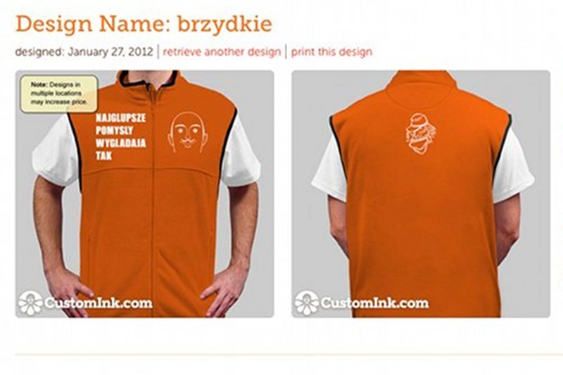 Brzydka kamizelka z zaprojektowanym przez autorkę wzorem