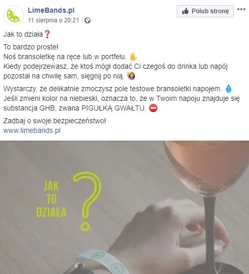 Niestety opis działania opaski może wprowadzić w błąd