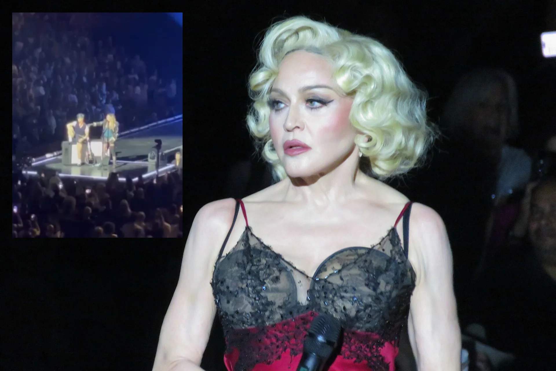 Madonna koncert, Madonna fan na wózku