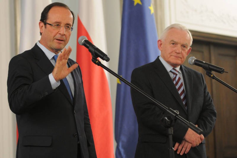 Francois Hollande i Leszek Miller
