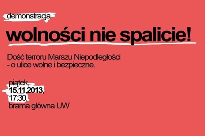 demonstracja „Wolności nie spalicie”