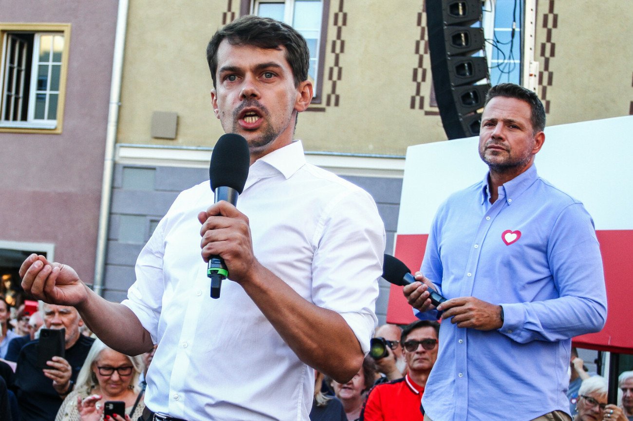 Michał Kołodziejczak i Rafał Trzaskowski