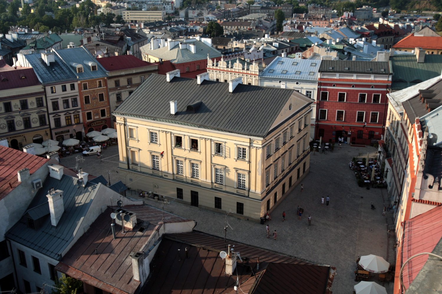 Lublin, Trybunał Koronny - widok z wieży Trynitarskiej.